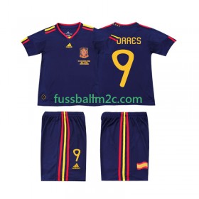 Fußballtrikots Spanien TORRES 9 2010 Retro Kinder Auswärts Trikotsatz